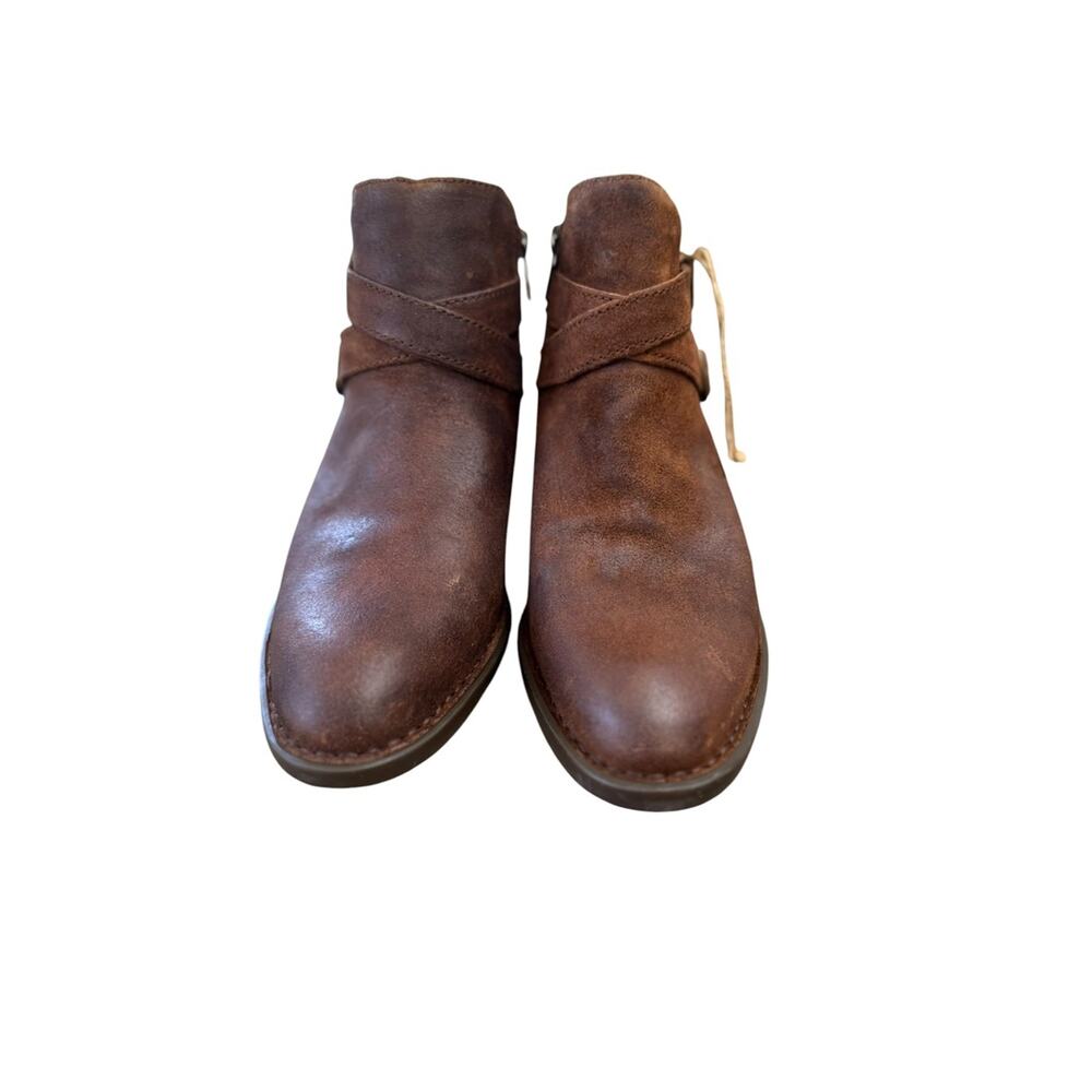Born Ozark Leather Distressed Brown Booties – Sz 8M - Picture 4 of 8